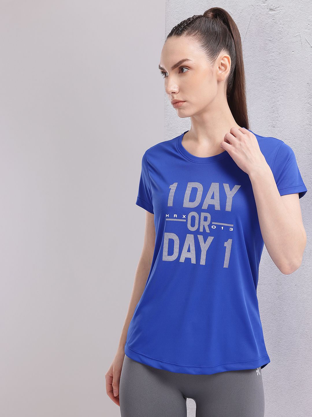 HRX by Hrithik Roshan Women Printed Rapid-Dry Training T-shirt