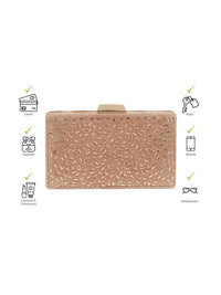 Metro Textured Embellished Purse Clutch