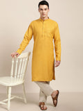 SOJANYA Mandarin Collar Lengan Panjang Cotton Silk Kurta