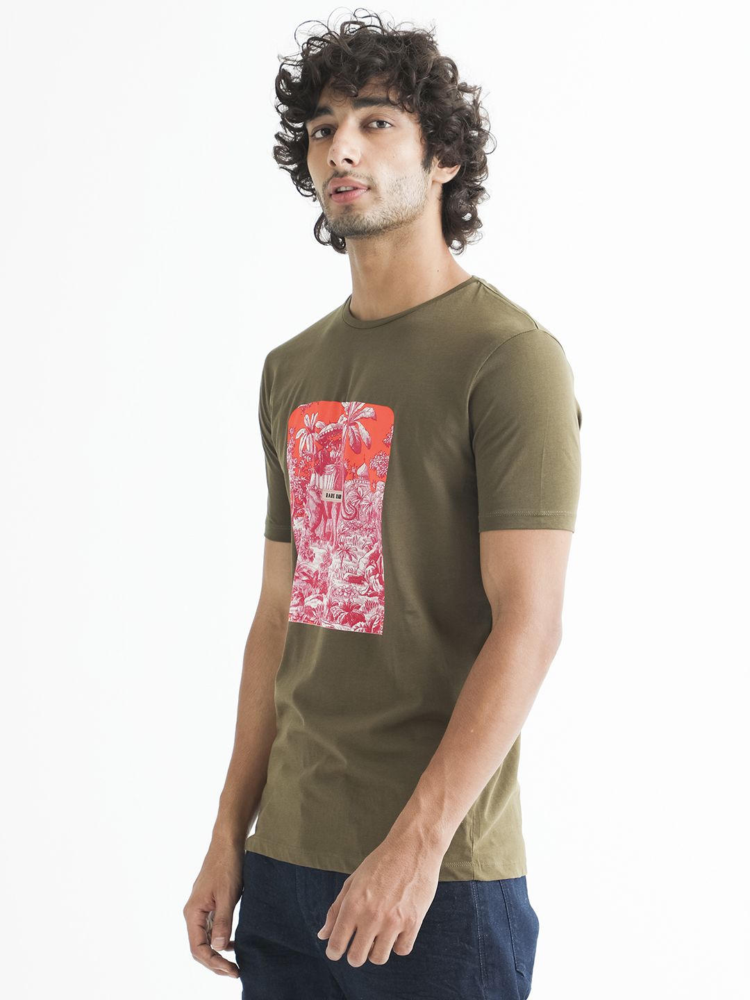 RARE RABBIT Men Rings-4 Slim Fit Solid Polo Collar T-Shirt
