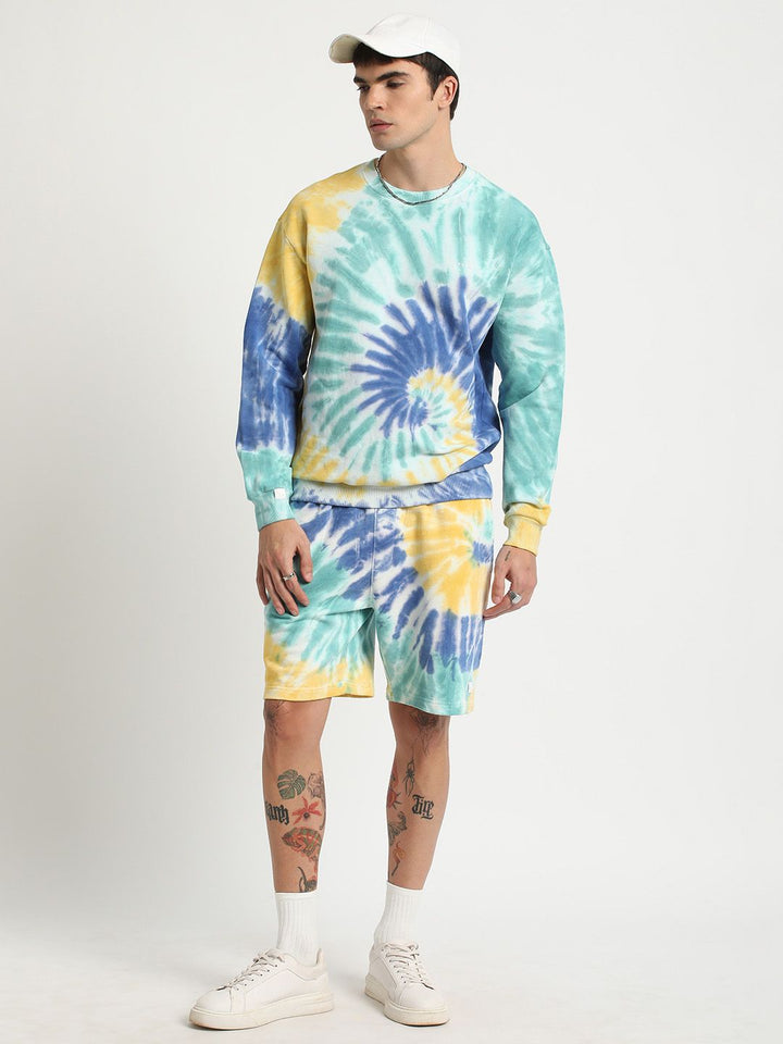 THE BEAR HOUSE Tie and Dyed Pure Cotton Pullover Sweatshirt