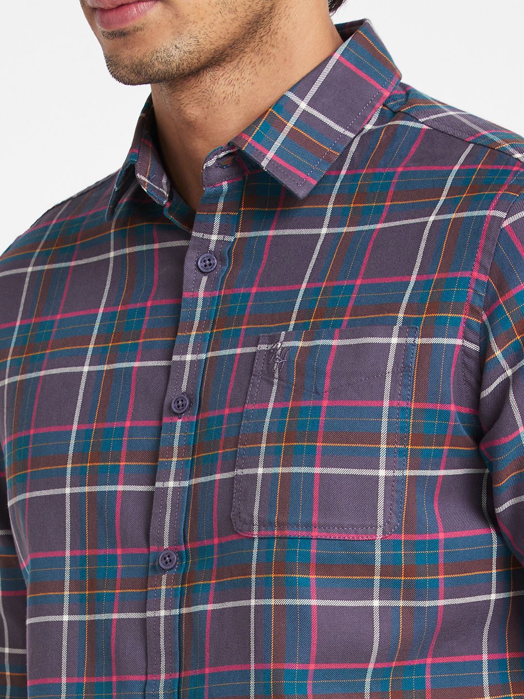 Being Human Men Slim Fit Tartan Checks Opaque Checked Casual Shirt