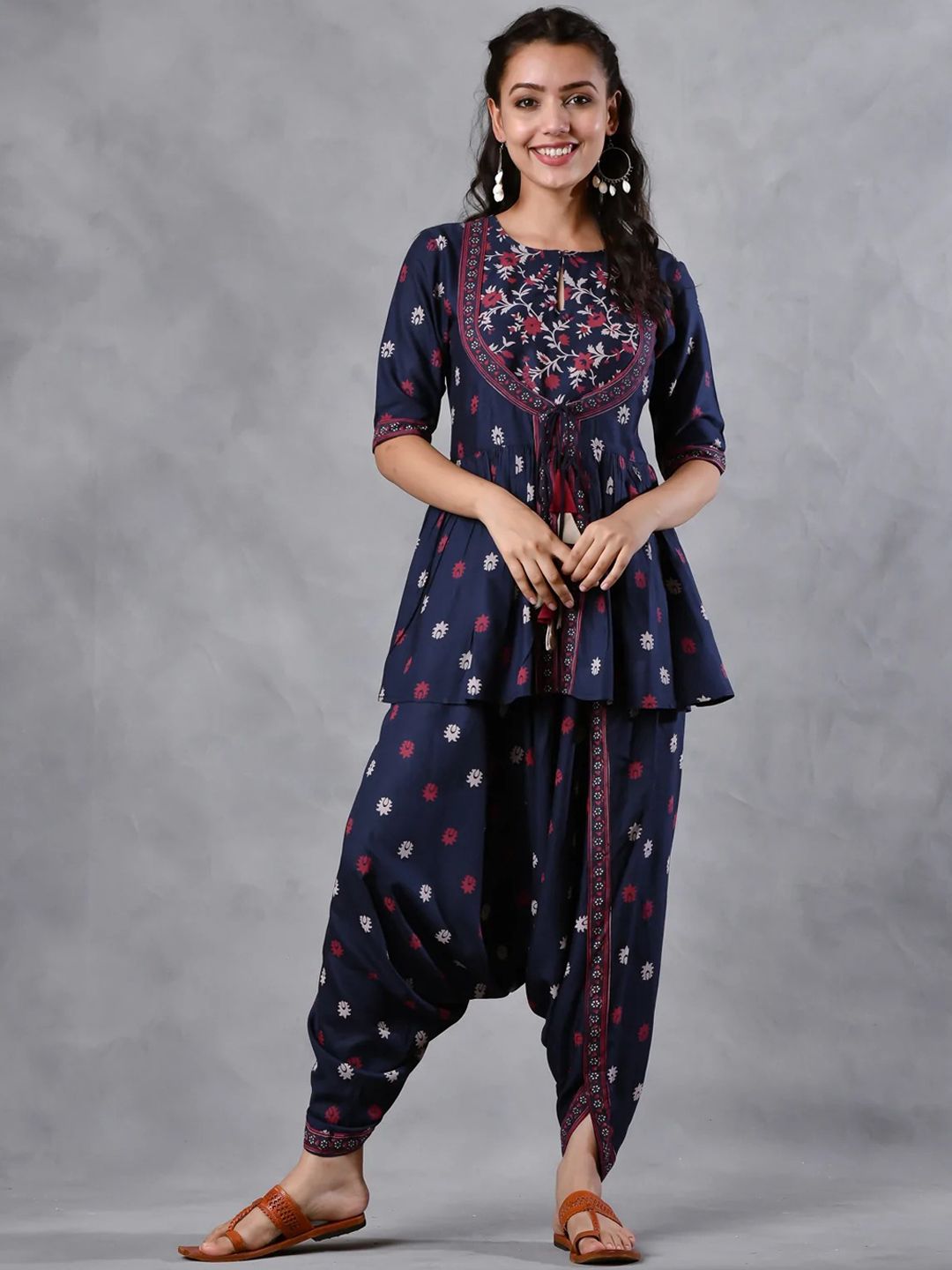 Rustorange Floral Printed Co-Ord Set