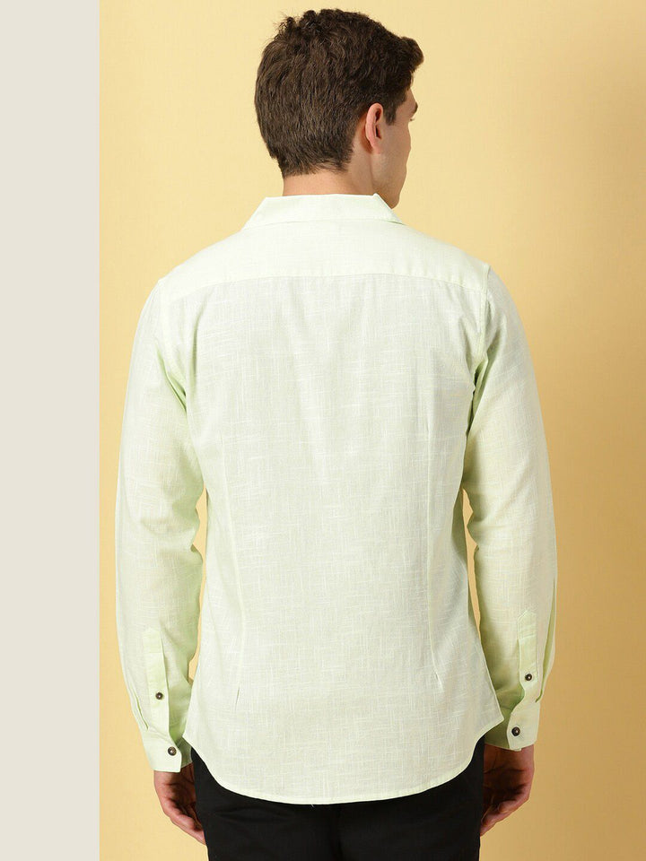 Thomas Scott Classic Cuban Collar Cotton Linen Casual Shacket