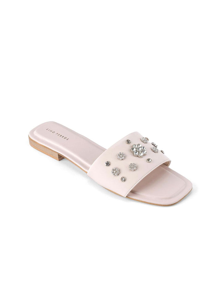 Lino Perros Women Embellished Open Toe Flats