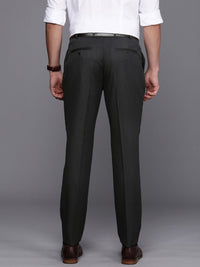 Raymond Men Textured Slim Fit Formal Trousers
