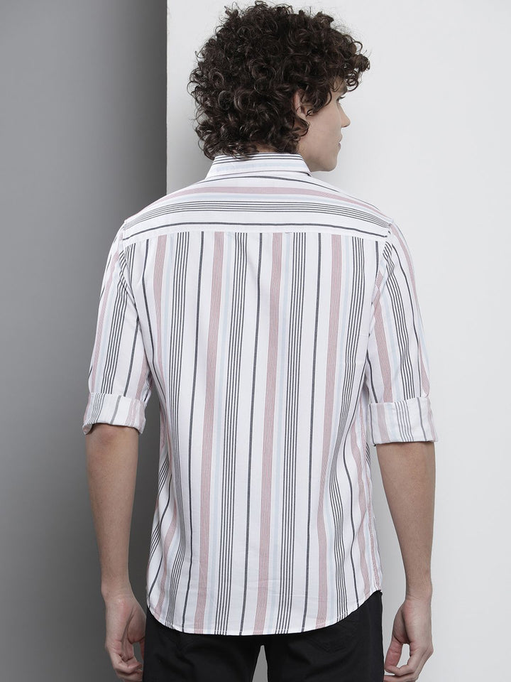 The Indian Garage Co Men Regular Fit Striped Casual Shirt