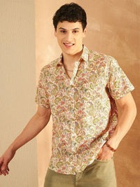 DENNISON Block Printed Oversized Casual Shirt