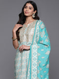 Libas Ethnic Motifs Printed Regular Sequinned Kurta with Palazzos & Dupatta