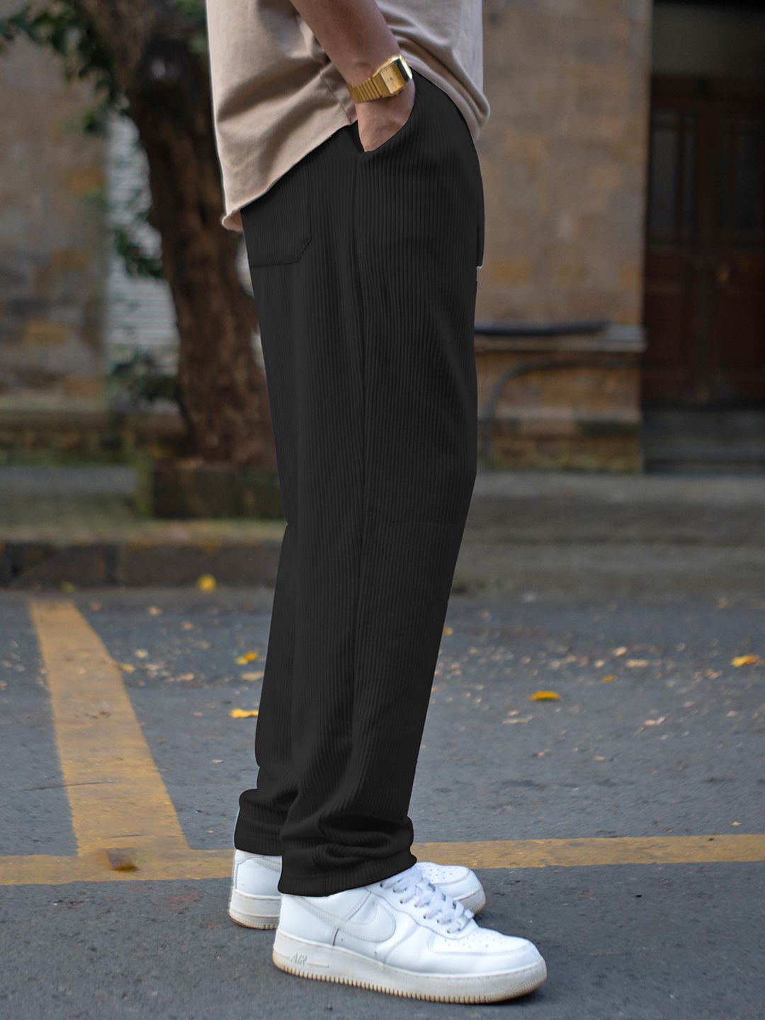 Powerlook Men Cotton Regular-Fit Track Pants