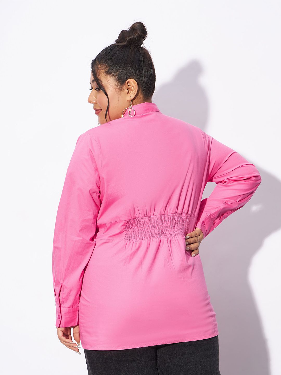 SASSAFRAS Curve Plus Size Pure Cotton Casual Shirt