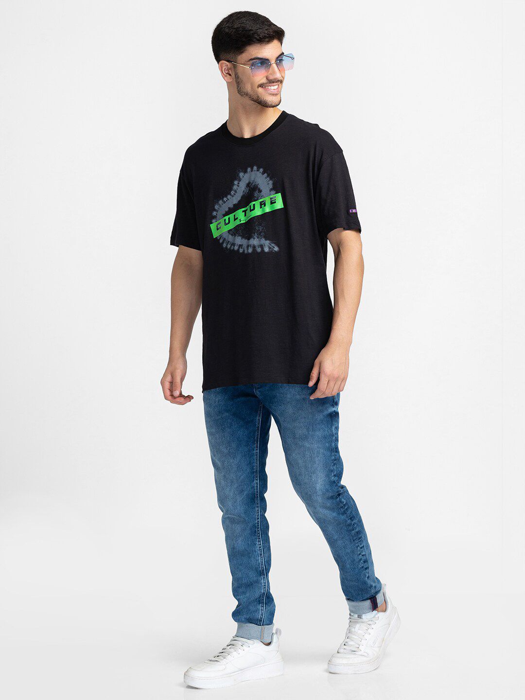 Being Human Typography Printed Round Neck T-shirt