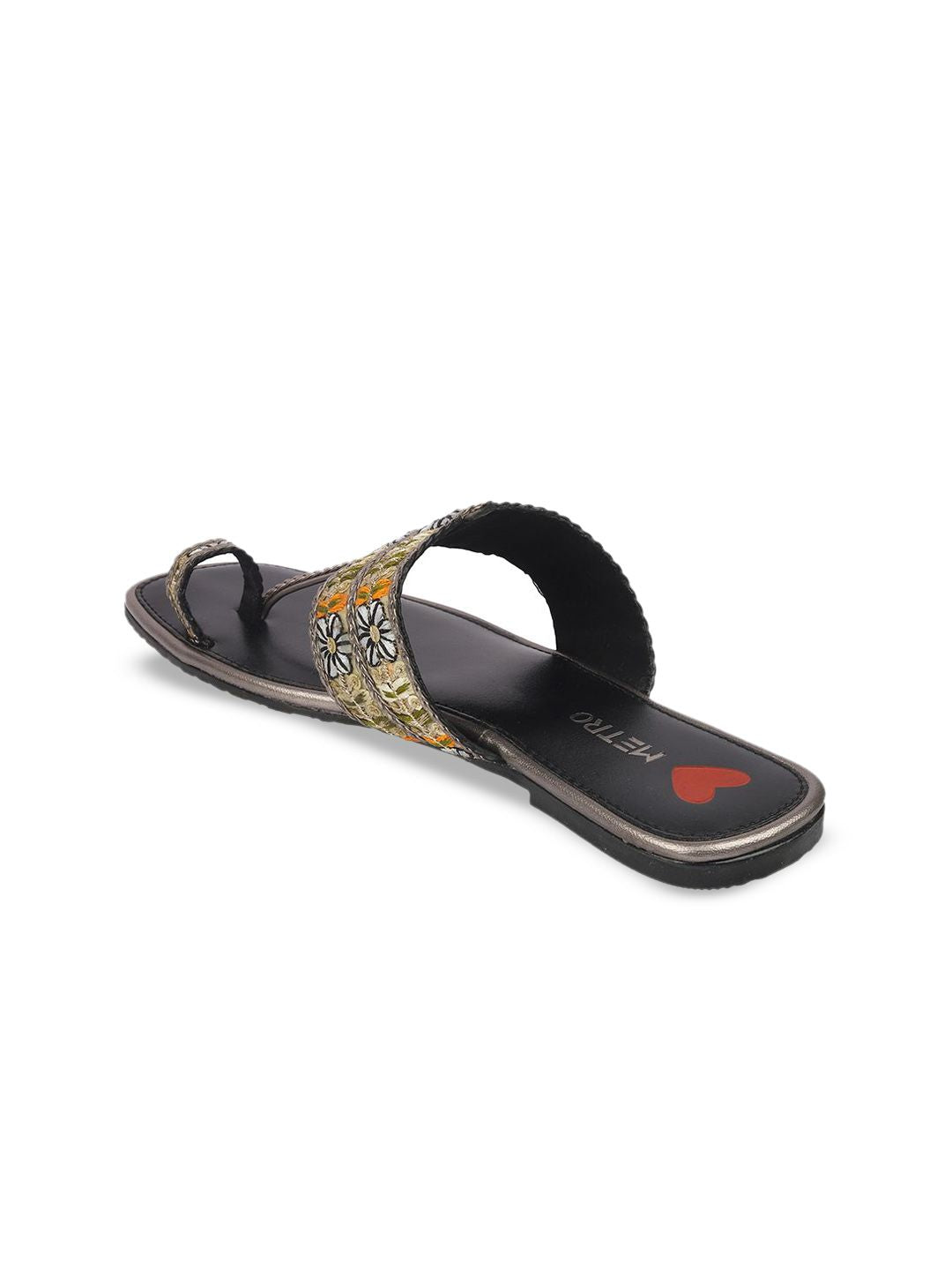 Metro Women Embellished One Toe Flats