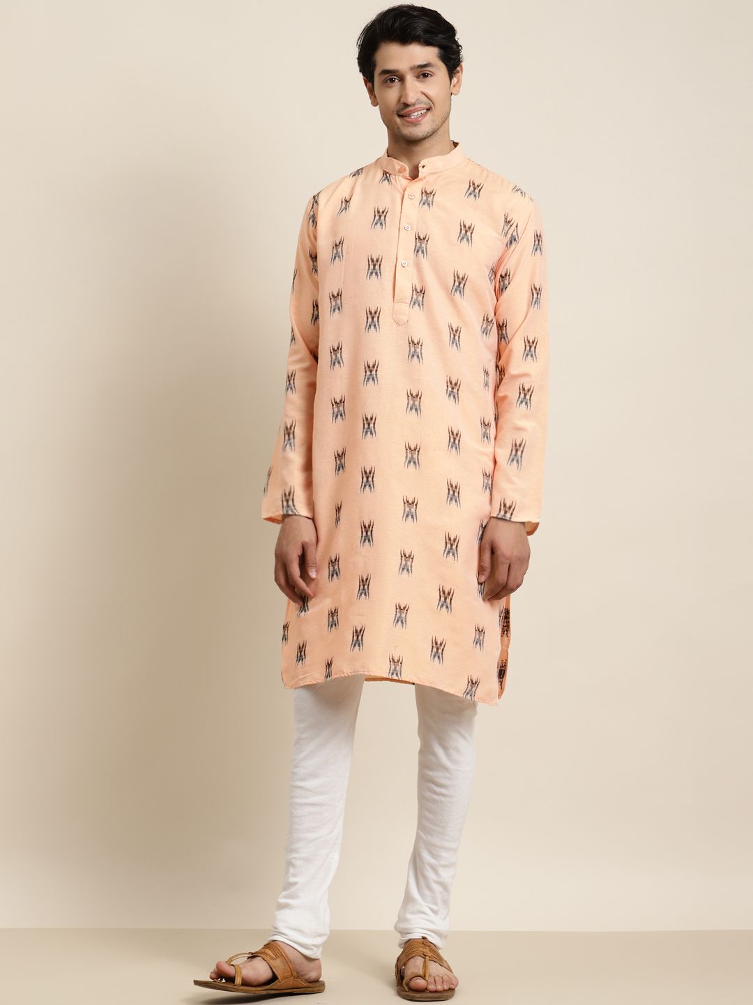 Anug oleh SOJANYA Men Kurta Warna Peach