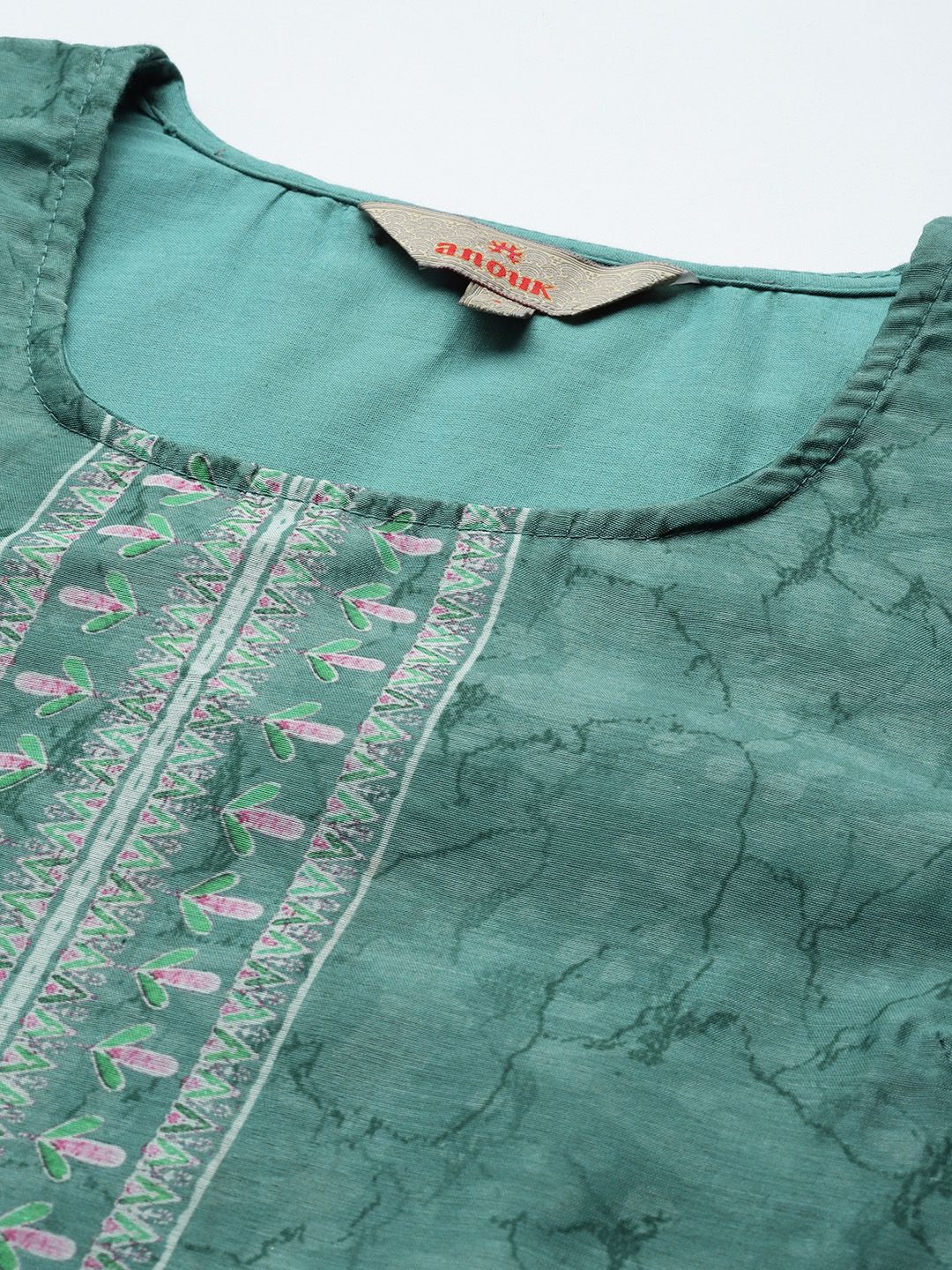 Anouk Indie Prints Kurta with Trousers & Dupatta