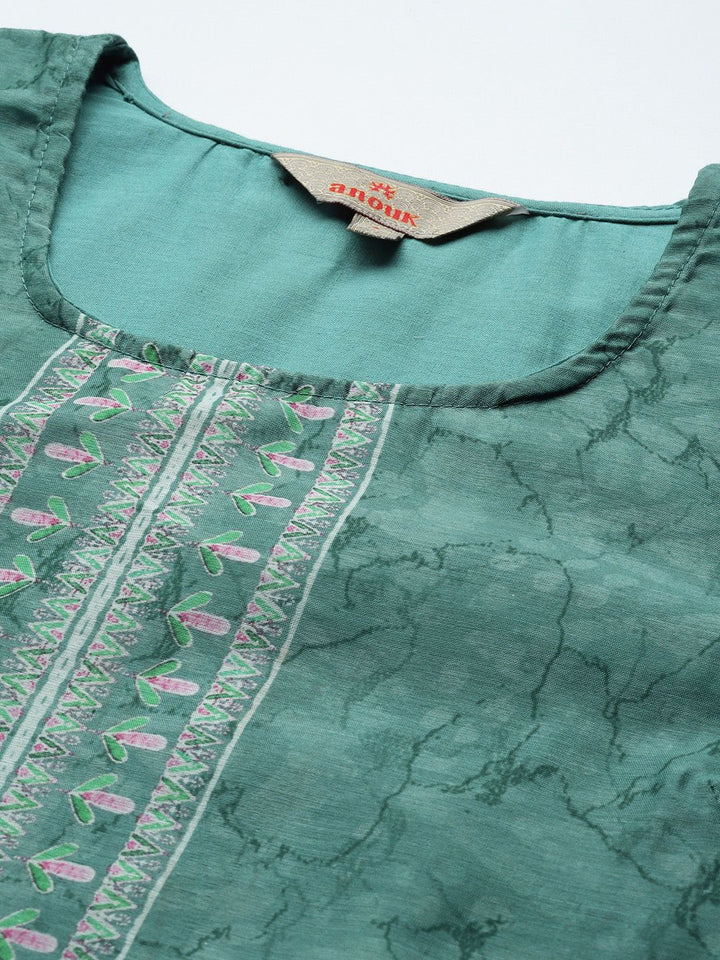 Anouk Indie Prints Kurta with Trousers & Dupatta