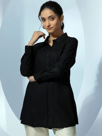 Libas Women Shirt Collar Long Sleeves Tunic