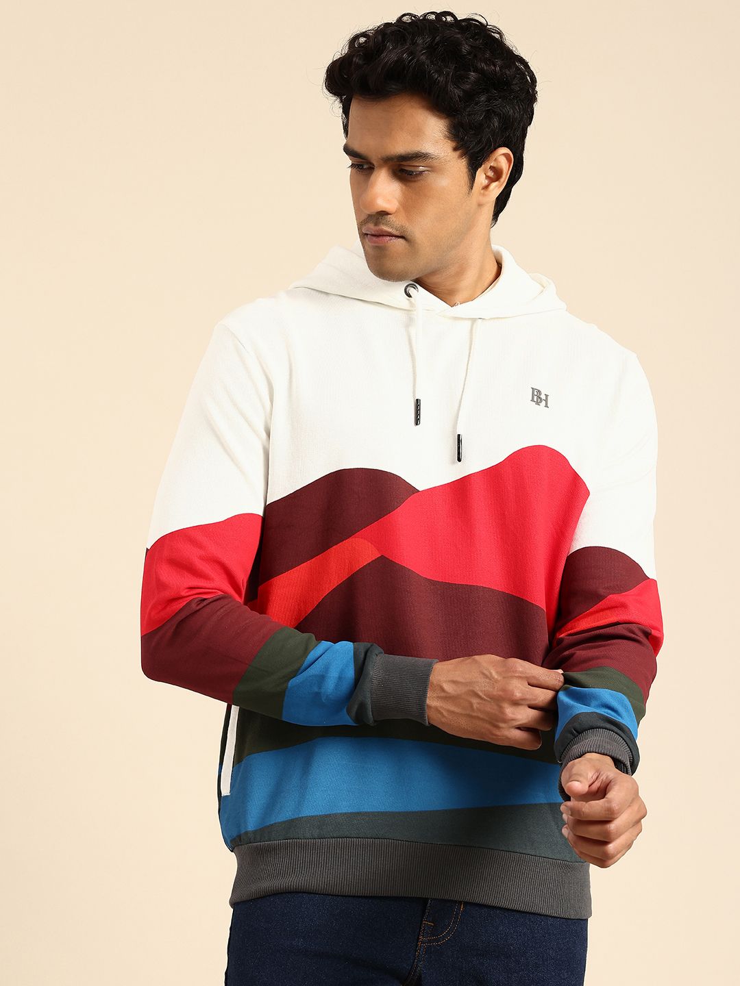 Being Human Pure Cotton Printed Hooded Sweatshirt