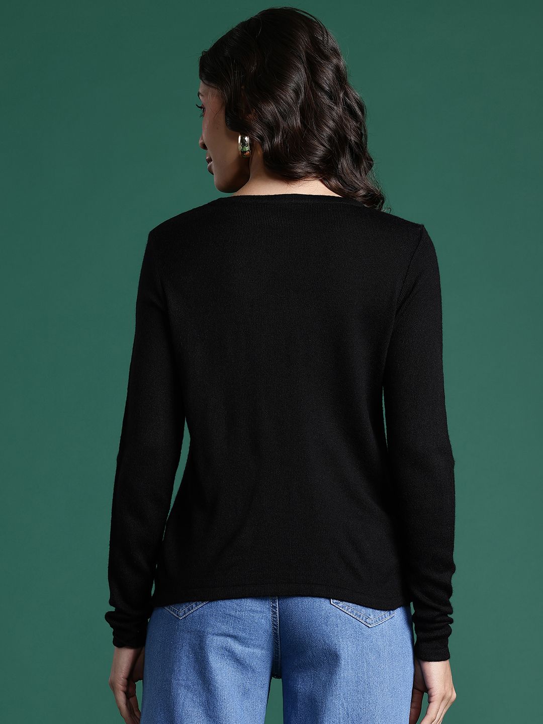 Pullover bunga bersulam sulaman
