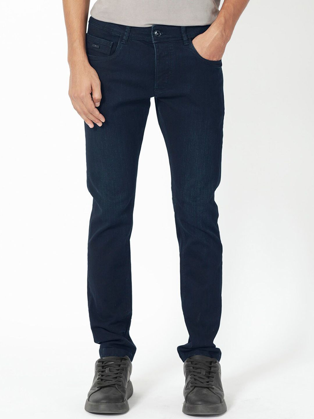 RARE RABBIT Men Holand Slim Fit Mid-Rise Cotton Stretchable Jeans