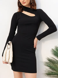 DressBerry Body-Skimming Cut-Out Edge Mini Dress