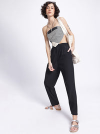 DressBerry Women Bold Basics Mid-Rise Regular Fit Pleated Trousers