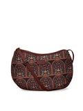 Motif etnik beraneka warna zouk beg sling separuh bulan