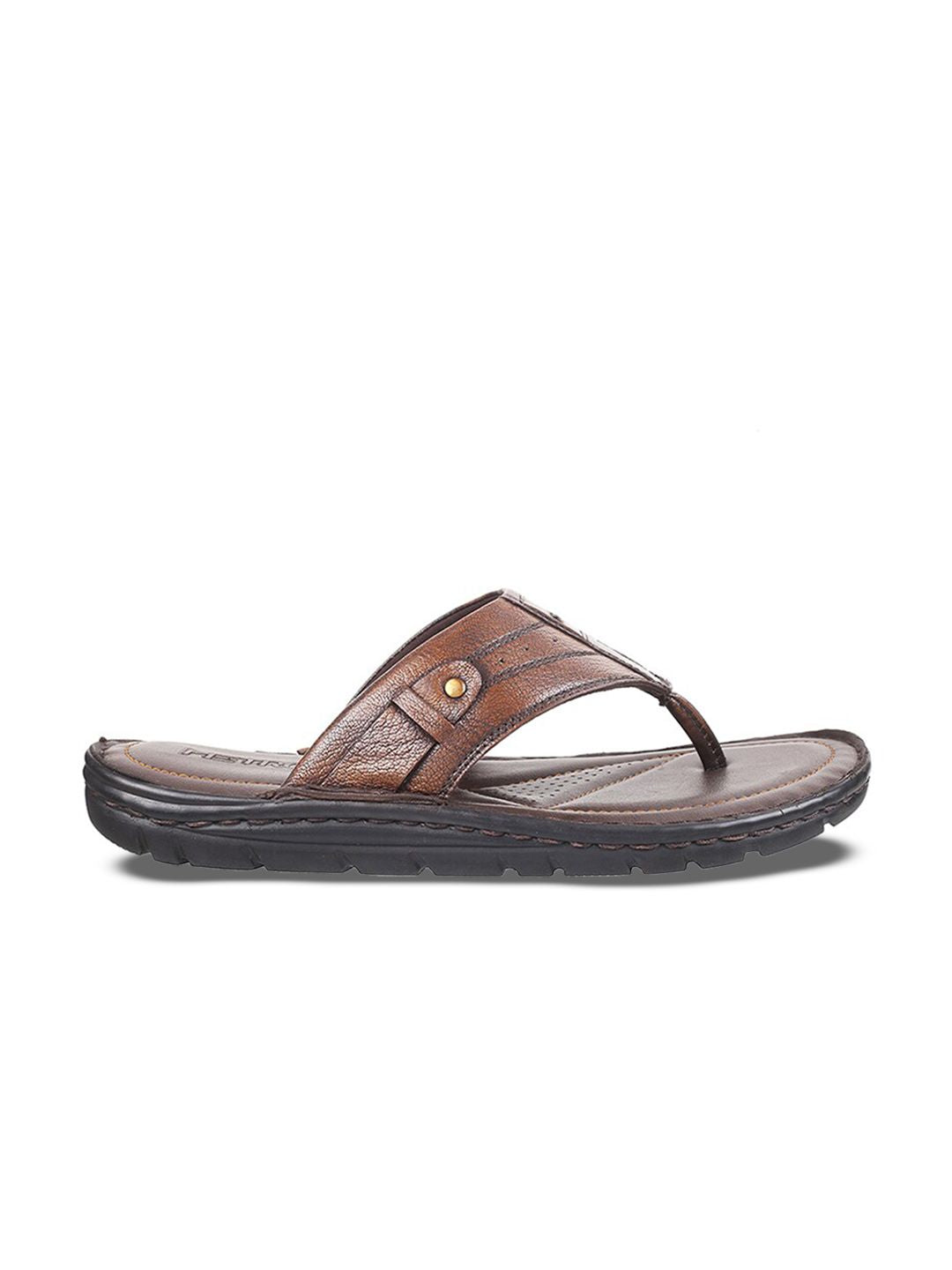 Metro Men Textured Leather Comfort Sandals