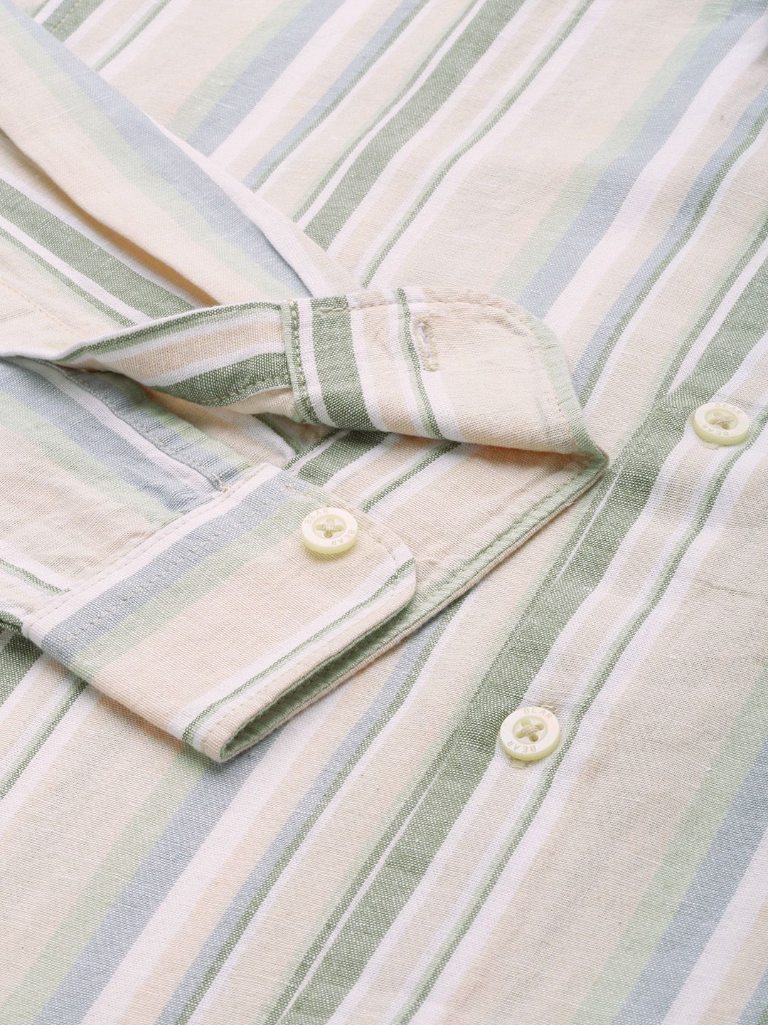 THE BEAR HOUSE Slim Fit Striped Casual Shirt