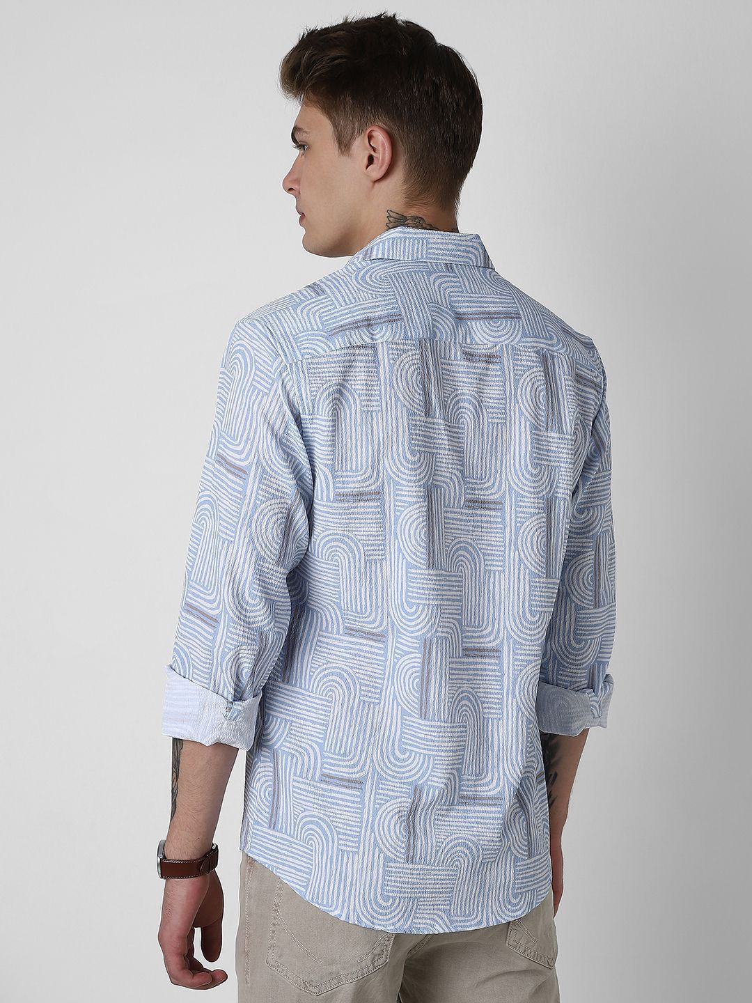 VASTRADO Men Classic Slim Fit Floral Opaque Printed Casual Shirt