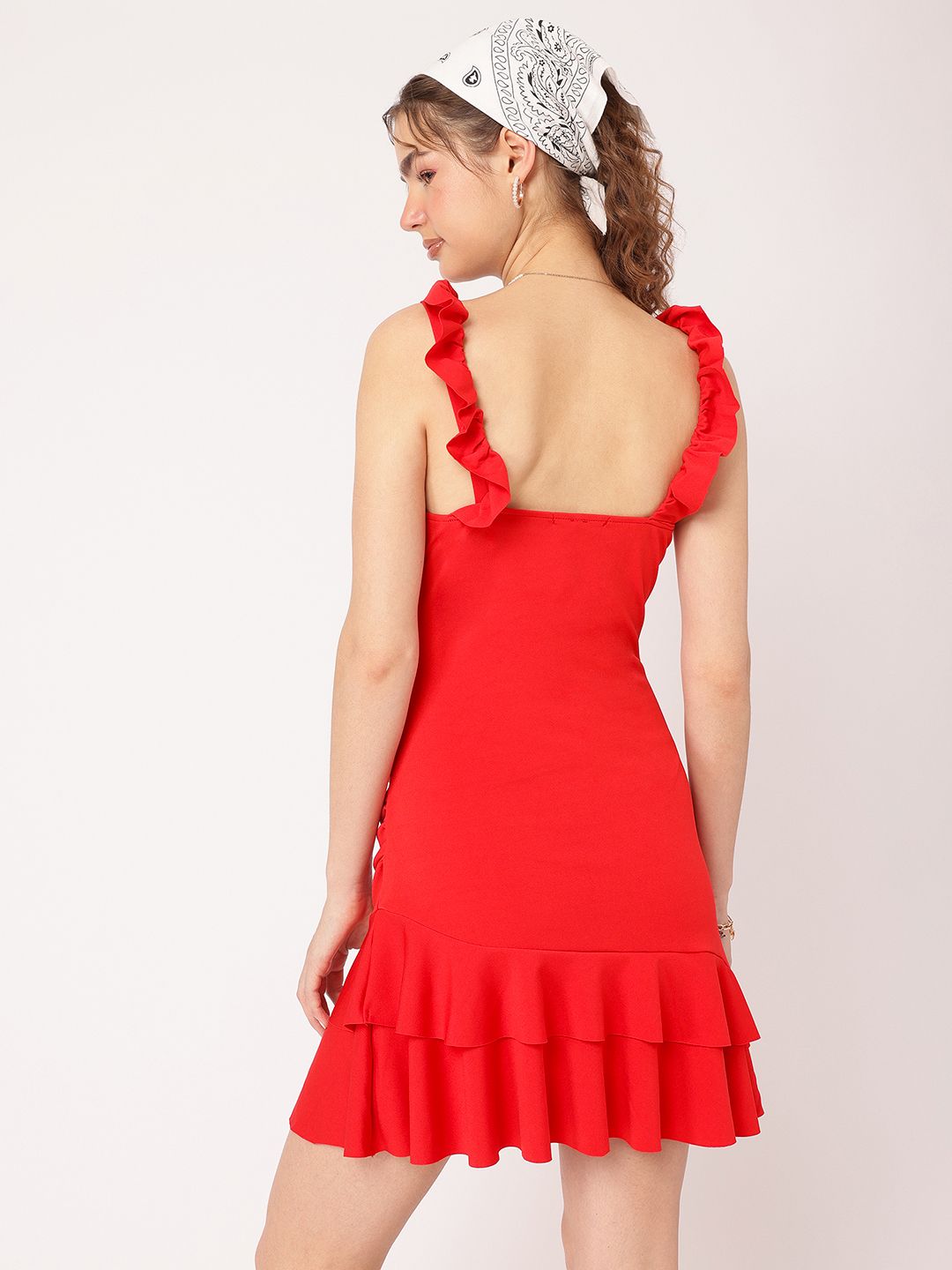 DressBerry Cocktail Glam Ruffled Dress