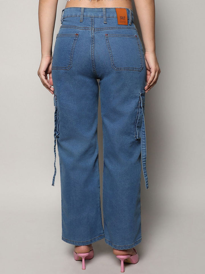 Campus Sutra Women Smart Low Distress Light Fade Jeans