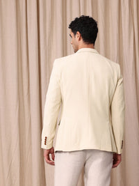 Mr.Bowerbird Self Design Textured Tailored Fit Single Breasted Casual Blazer