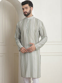 SOJANYA Kurta Sutera Kapas Kolar Mandarin Geometrik