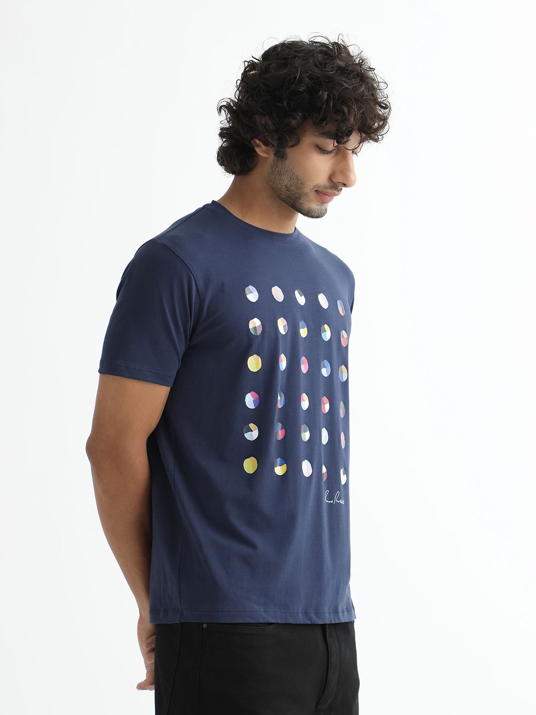 RARE RABBIT Men Flipp Printed Slim Fit T-Shirt