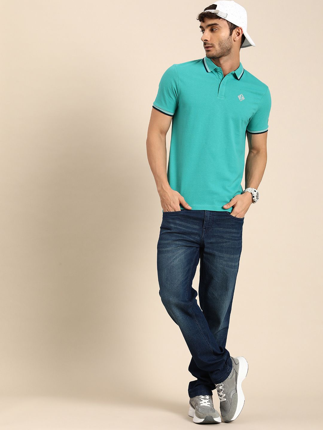 Being Human Pure Cotton Polo Collar Casual T-shirt