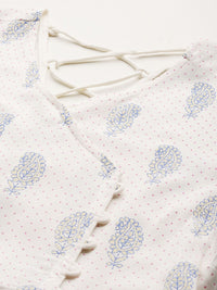 Anouk Ethnic Motifs Print Lace-Up Back A-Line Dress