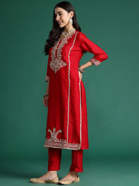 Indo Era Ethnic Motifs Embroidered Kurta with Trousers & With Dupatta