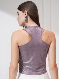 Tokyo Talkies Women Shimmer Halter Neck Top