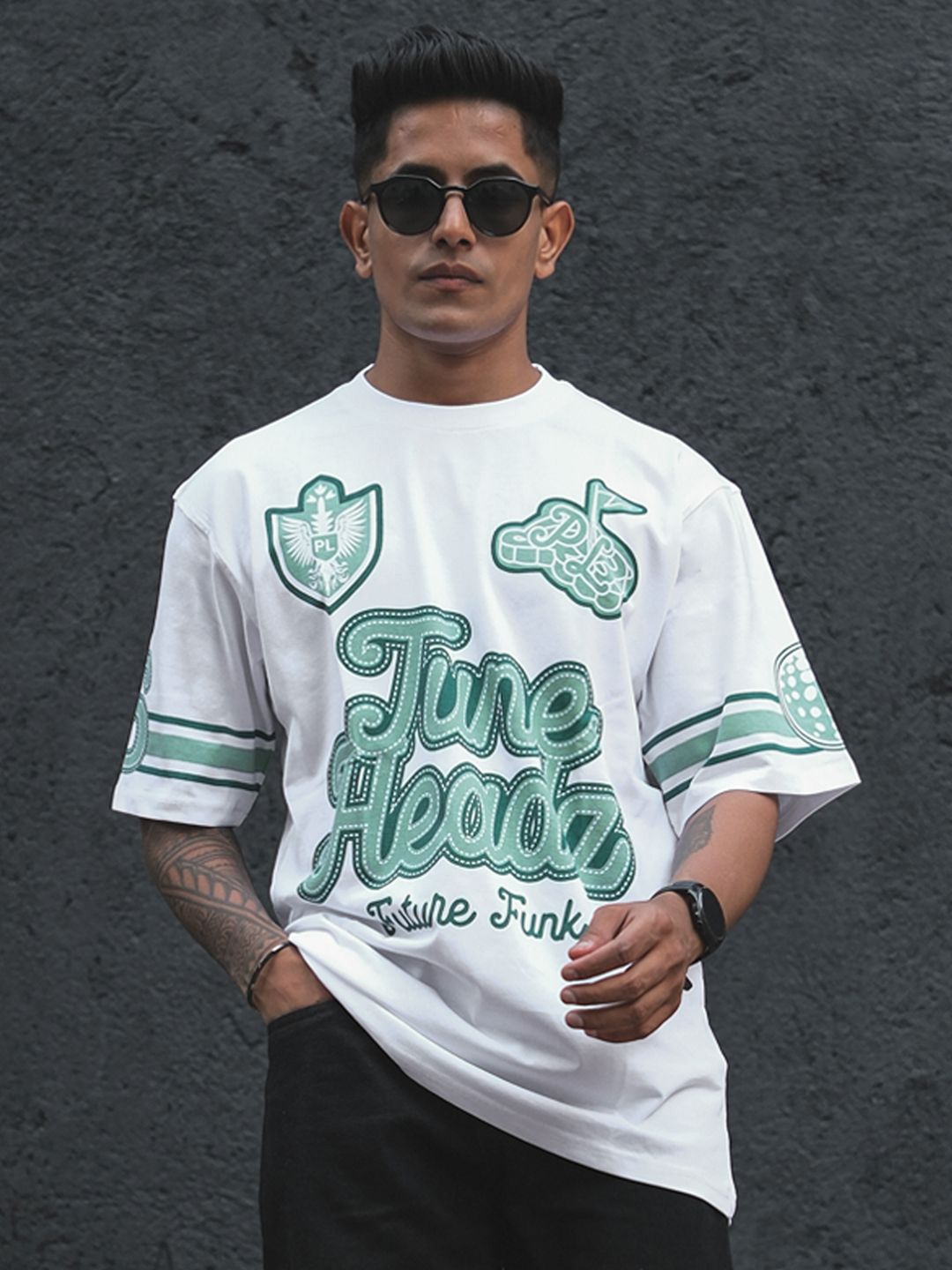 Powerlook Men Typography Printed Oversized T-shirt