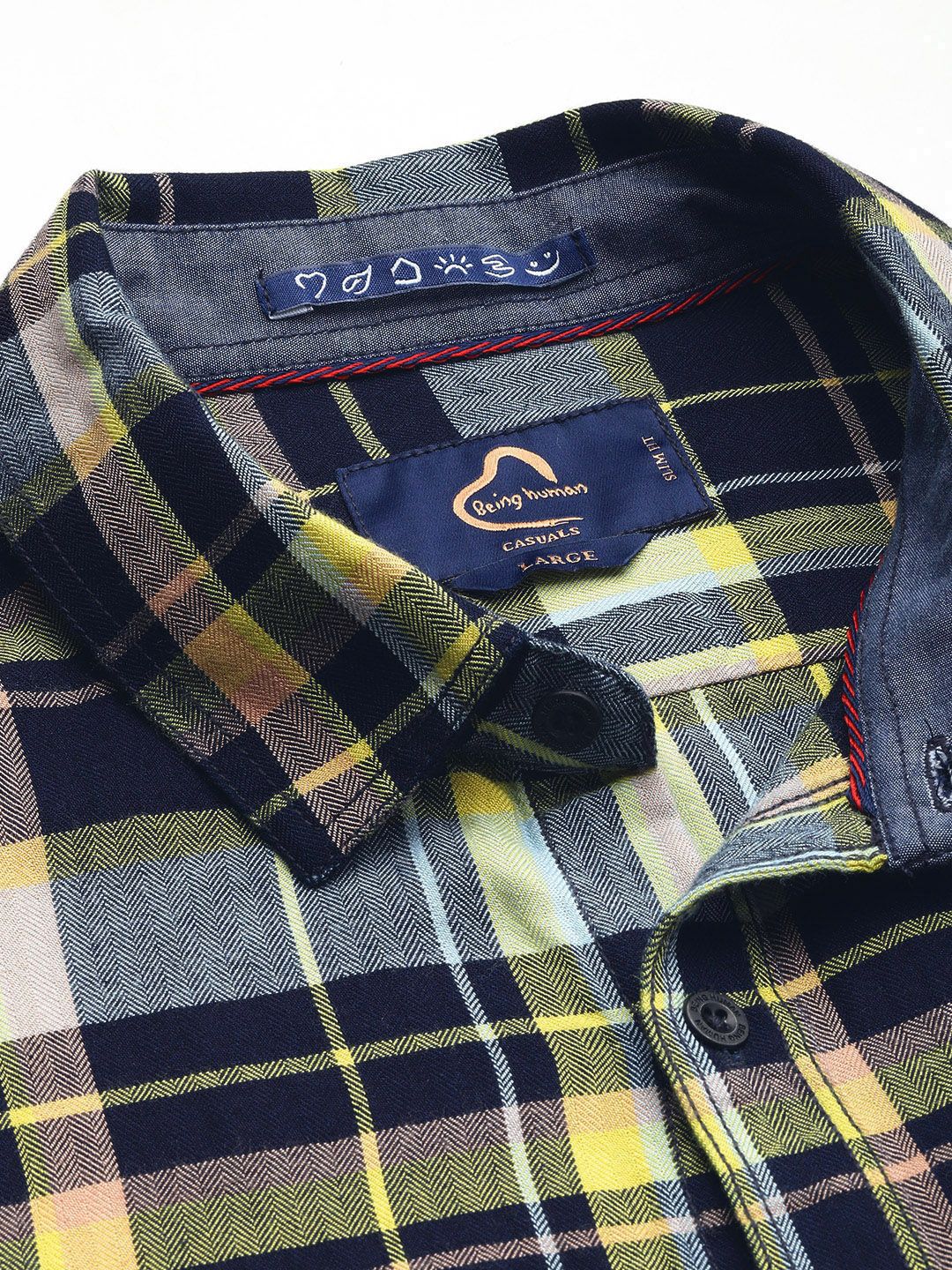 Being Human Slim Fit Tartan Checked Casual Shirt
