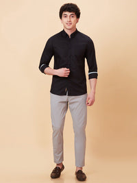 Being Human Button-Down Collar Slim Fit Linen Cotton Casual Shirt