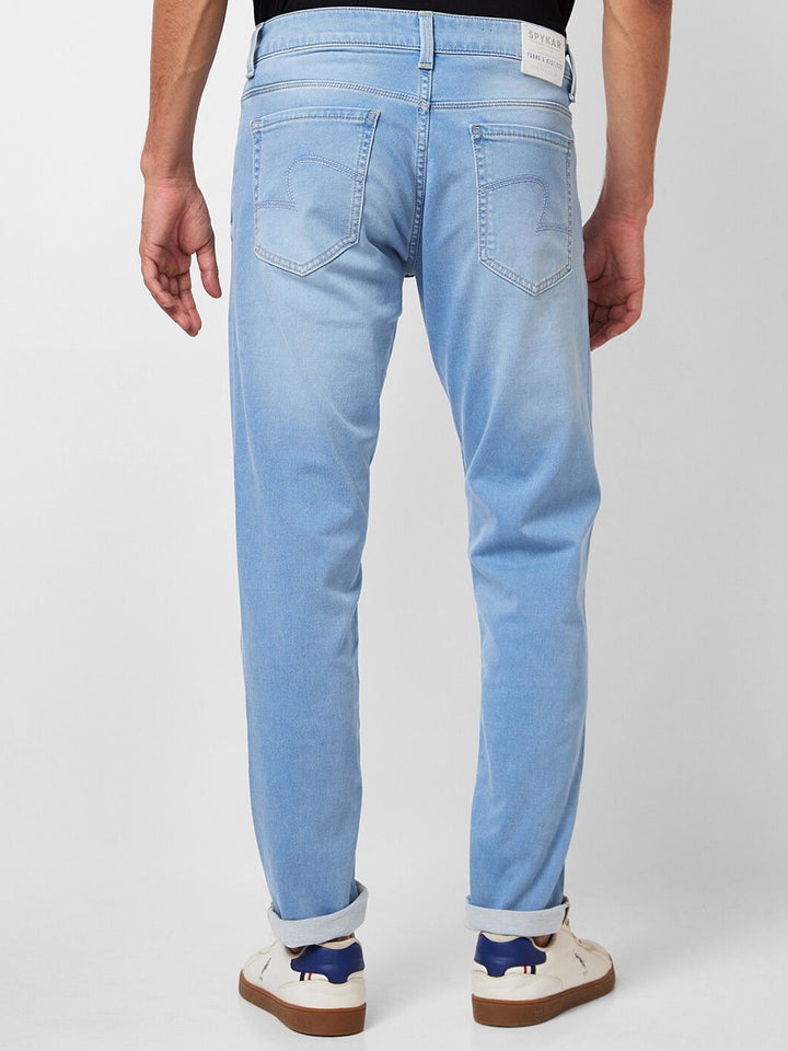 SPYKAR Men Slim Fit Low-Rise Heavy Fade Clean Look Stretchable Jeans