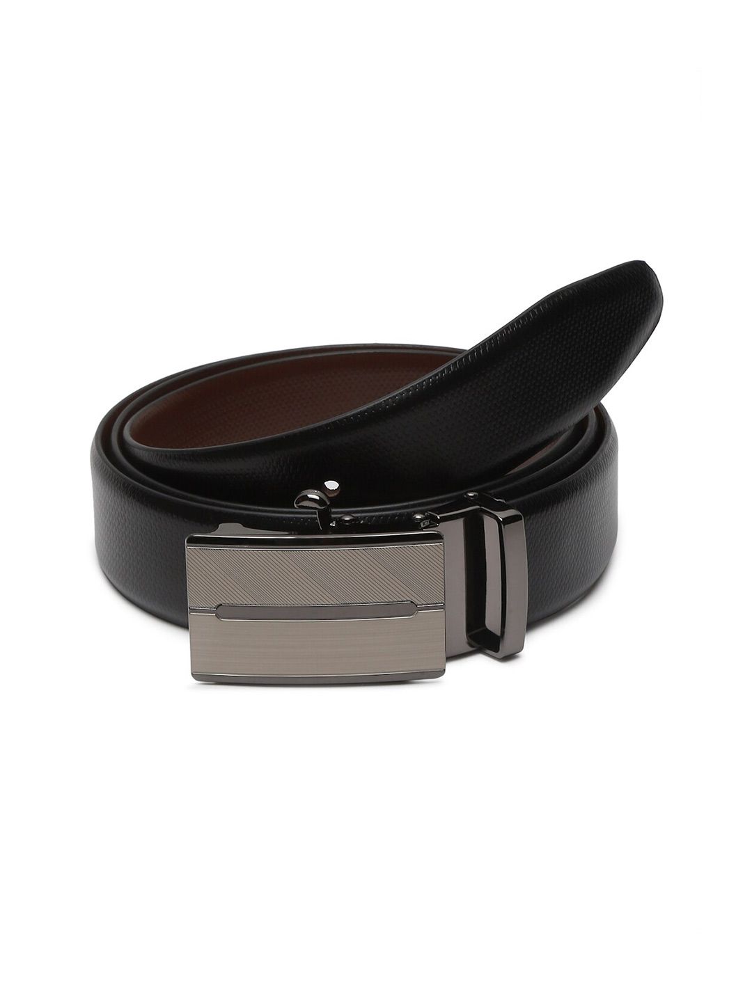 Teakwood Leathers Men Textured Reversible Formal Belt