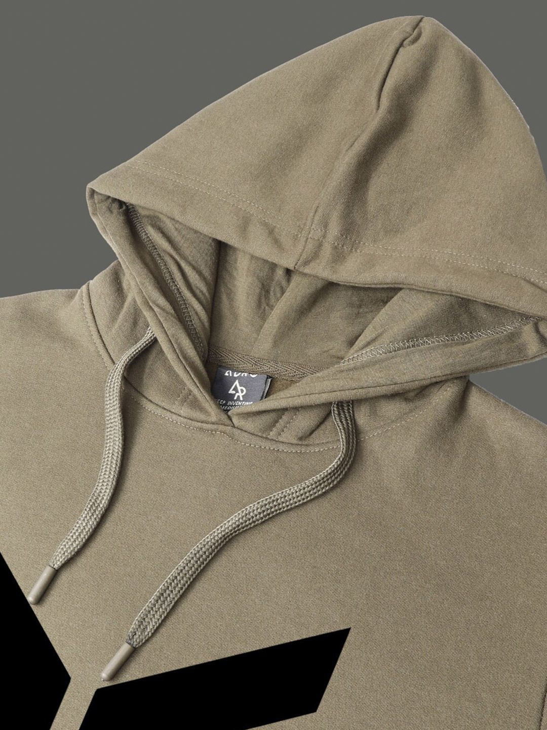 ADRO Graphic Printed Cotton Hooded Sweatshirt