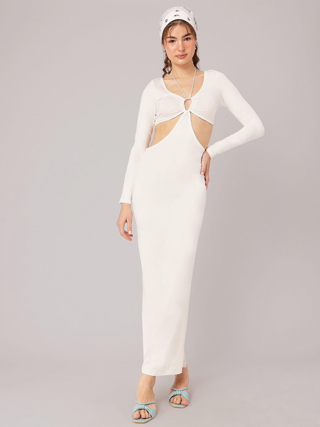 DressBerry Cocktail Night Cut-Out Bodycon Maxi Dress