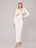 DressBerry Cocktail Night Cut-Out Bodycon Maxi Dress