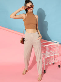 STREET 9 Chic Brown Solid Top
