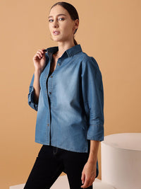 STREET 9 Comfort Denim Cotton Casual Shirt