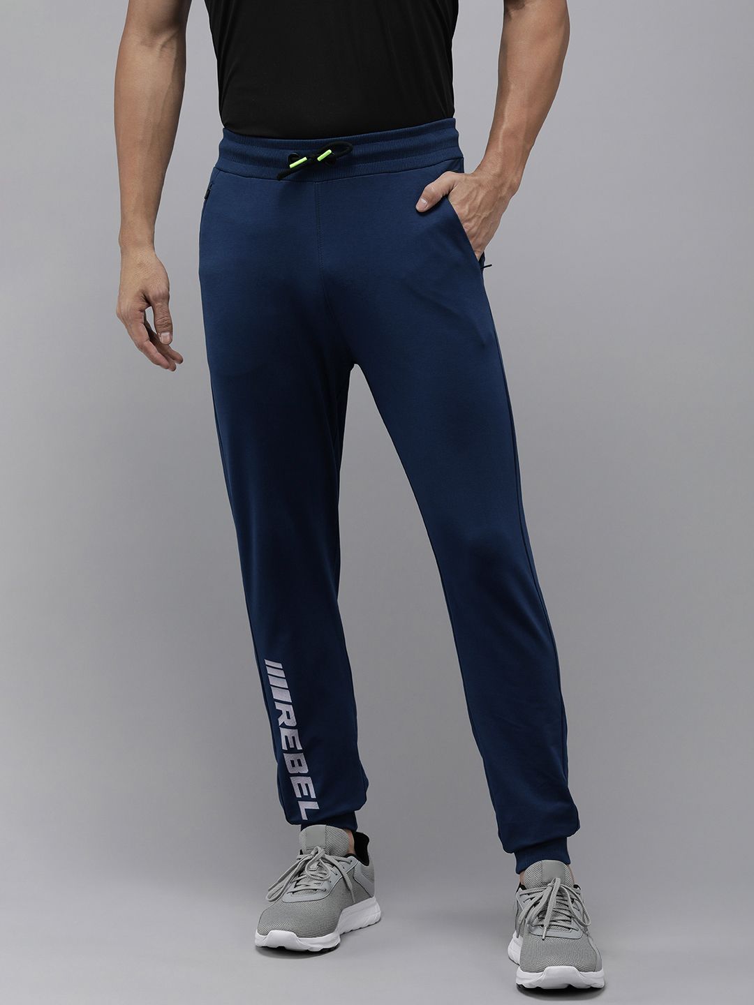 SPYKAR Men Printed Mid-Rise Slim Fit Joggers